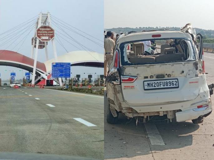 6 devotees killed and 7 seriously after car overturns on samriddhi mahamarg highway | ‘श्रीं’च्या दर्शनाची ओढ अधुरीच...! समृद्धी महामार्गावर कार उलटून ६ भाविक ठार, ७ जण गंभीर 6 devotees killed and 7 seriously after car overturns on samriddhi mahamarg highway | ‘श्रीं’च्या दर्शनाची ओढ अधुरीच...! समृद्धी महामार्गावर कार उलटून ६ भाविक ठार, ७ जण गंभीर
