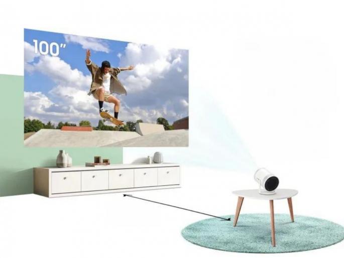 Samsung Freestyle Portable Projector Launched In India Check Price   | छोटासा डिवाइस देईल 100 इंचाच्या टीव्हीची मजा; घरच्या घरी मोठ्या पडद्यावर पाहा IPL 2022
