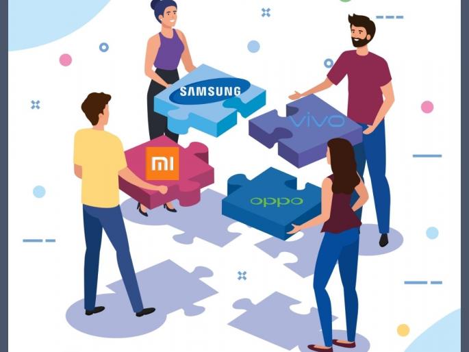 Samsung joins hand with xiaomi oppo and vivo for high speed file transfer  | Apple विरोधात अँड्रॉइड स्मार्टफोन निर्मात्यांची आघाडी; Samsung, Xiaomi, Oppo आणि Vivo आले एकत्र Samsung joins hand with xiaomi oppo and vivo for high speed file transfer  | Apple विरोधात अँड्रॉइड स्मार्टफोन निर्मात्यांची आघाडी; Samsung, Xiaomi, Oppo आणि Vivo आले एकत्र