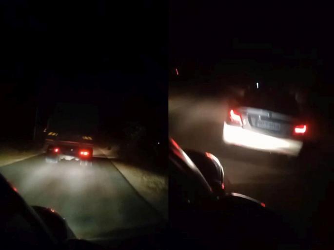 During the chase, the 'car' hit the 'revenue' vehicle, the sand truck escaped | पाठलागावेळी ‘महसूल’च्या वाहनावर ‘कार’ घातली, वाळूचा ट्रक निसटला During the chase, the 'car' hit the 'revenue' vehicle, the sand truck escaped | पाठलागावेळी ‘महसूल’च्या वाहनावर ‘कार’ घातली, वाळूचा ट्रक निसटला
