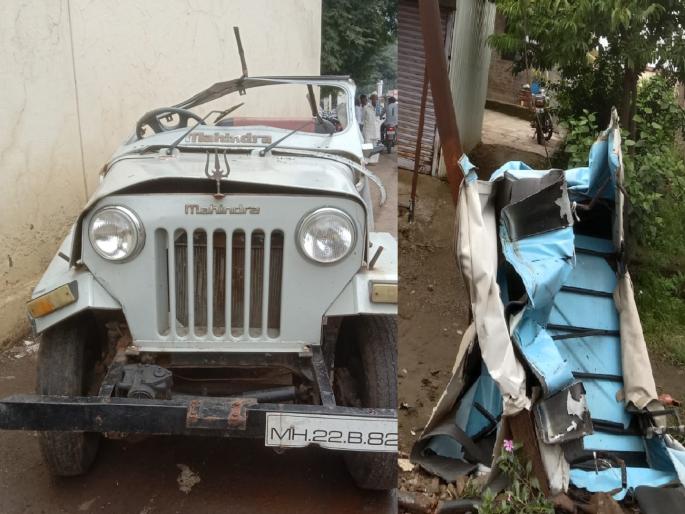 Two killed in a accident near Sangli, Heavy damage to the jeep | सांगलीजवळ भीषण अपघात, जीपचे हुड एकीकडे तर खालचा भाग दुसरीकडे; दोघे ठार