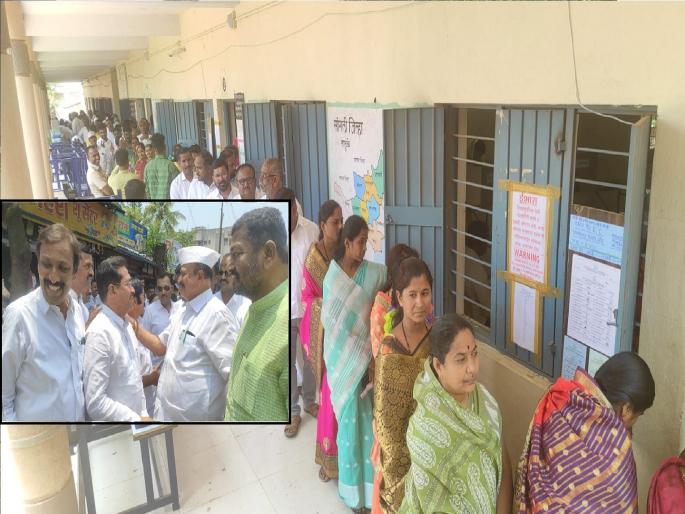 41.75 percent polling till noon for Sangli Bazar Samiti | सांगली बाजार समितीसाठी दुपारी २ वाजेपर्यंत ८०. ८१ टक्के मतदान; नेत्यांची गर्दी, मोठा पोलिस बंदोबस्त 41.75 percent polling till noon for Sangli Bazar Samiti | सांगली बाजार समितीसाठी दुपारी २ वाजेपर्यंत ८०. ८१ टक्के मतदान; नेत्यांची गर्दी, मोठा पोलिस बंदोबस्त