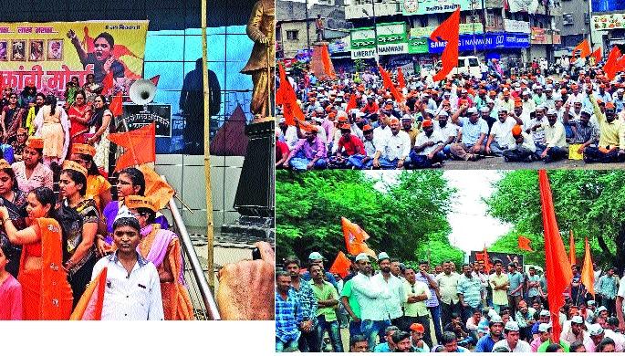 Thirty-three agitation in the Maratha, disciplined Maratha Sangli station | लाख मराठा, शिस्तबध्द मराठा सांगलीच्या स्टेशन चौकात ठिय्या आंदोलन Thirty-three agitation in the Maratha, disciplined Maratha Sangli station | लाख मराठा, शिस्तबध्द मराठा सांगलीच्या स्टेशन चौकात ठिय्या आंदोलन