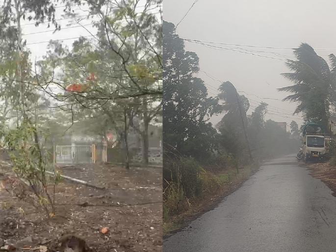 heavy rains in Sangli district Vineyards damaged | सांगली जिल्ह्याला वादळी पावसाने झोडपले, गारपिटीचाही फटका; द्राक्षबागांचे नुकसान heavy rains in Sangli district Vineyards damaged | सांगली जिल्ह्याला वादळी पावसाने झोडपले, गारपिटीचाही फटका; द्राक्षबागांचे नुकसान