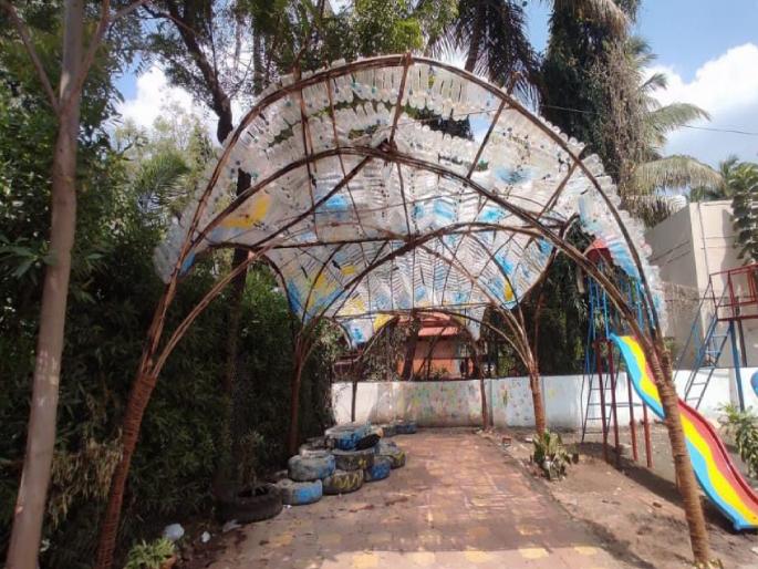 A unique pavilion made from waste material in Sangli, Best from Waste concept | सांगलीत टाकाऊ वस्तुंमधून साकारले अनोखे पॅव्हेलियन, ‘बेस्ट फ्रॉम वेस्ट’ संकल्पना A unique pavilion made from waste material in Sangli, Best from Waste concept | सांगलीत टाकाऊ वस्तुंमधून साकारले अनोखे पॅव्हेलियन, ‘बेस्ट फ्रॉम वेस्ट’ संकल्पना