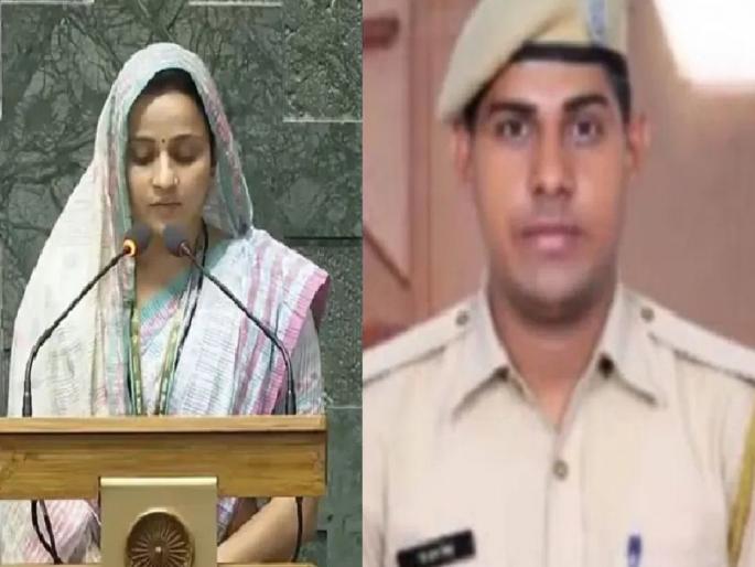 sanjana jatav first mp husband her personal security officer constable kaptan singh rajasthan | Sanjana Jatav : पहिल्या खासदार, ज्यांच्या सुरक्षेत त्यांचे पती तैनात; संजना जाटव यांचे पीएसओ कप्तान सिंह! sanjana jatav first mp husband her personal security officer constable kaptan singh rajasthan | Sanjana Jatav : पहिल्या खासदार, ज्यांच्या सुरक्षेत त्यांचे पती तैनात; संजना जाटव यांचे पीएसओ कप्तान सिंह!