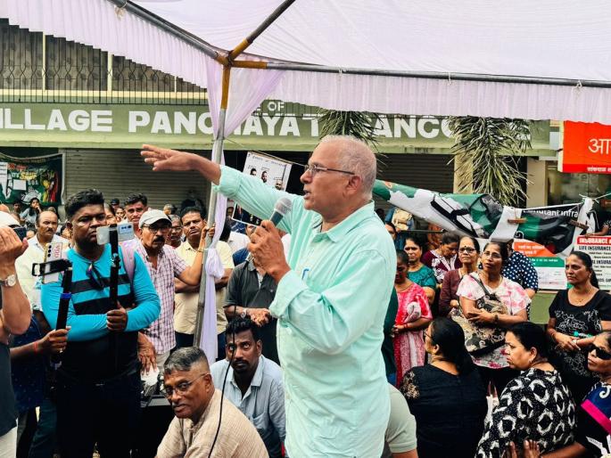 sankval goa villagers gathered to opposite to bhhutan infra projects | सांकवाळ ग्रामस्थ एकवटले; 'भुतानी' इन्फ्रा प्रकल्पाला विरोध sankval goa villagers gathered to opposite to bhhutan infra projects | सांकवाळ ग्रामस्थ एकवटले; 'भुतानी' इन्फ्रा प्रकल्पाला विरोध