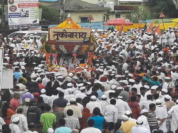 A journey back to Ashadhi Vari sant tukaram maharaj palkhi in dehu | Sant Tukaram Maharaj palkhi:आषाढी वारीच्या परतीचा प्रवास संपला! तुकोबा देहुनगरीत दाखल A journey back to Ashadhi Vari sant tukaram maharaj palkhi in dehu | Sant Tukaram Maharaj palkhi:आषाढी वारीच्या परतीचा प्रवास संपला! तुकोबा देहुनगरीत दाखल