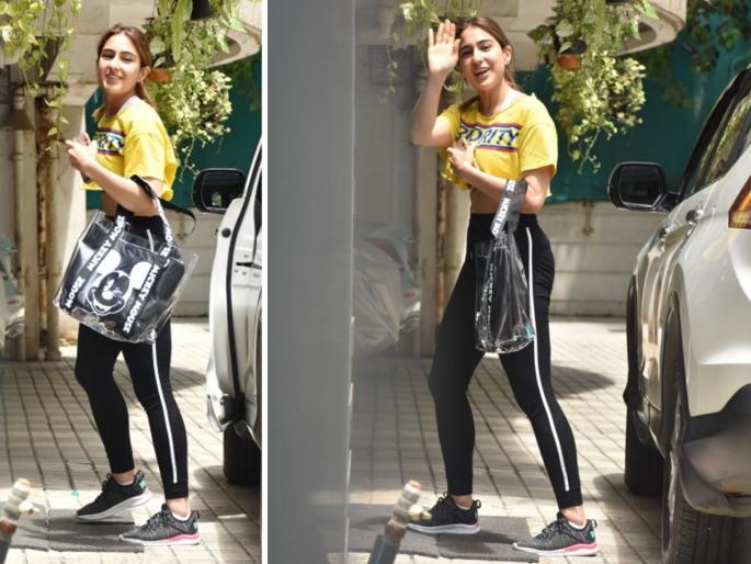 Sara ali khan gym crop top is affordable price is just 1300 rupees | फक्त महागच नाहीतर स्वस्त आउटफिट्सही वेअर करतात सेलिब्रिटी; पाहा साराचा जिम टॉप Sara ali khan gym crop top is affordable price is just 1300 rupees | फक्त महागच नाहीतर स्वस्त आउटफिट्सही वेअर करतात सेलिब्रिटी; पाहा साराचा जिम टॉप