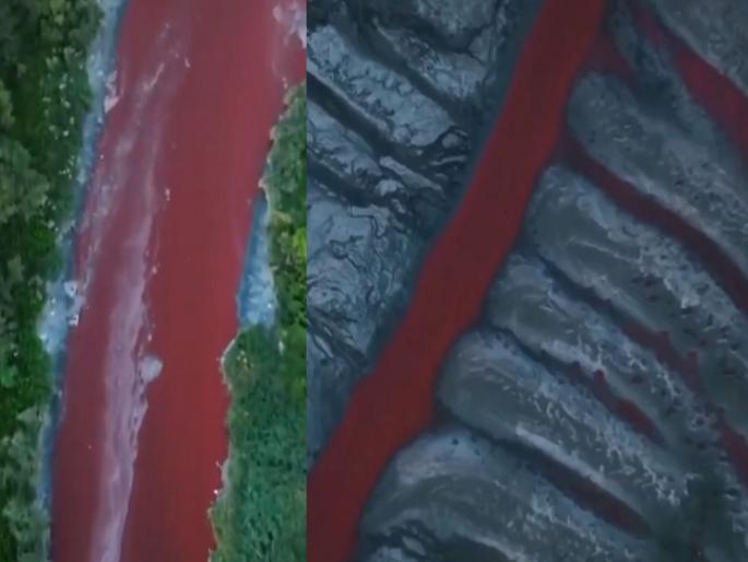 The Sarandi River in Argentina, which changes color like a lizard...; sometimes red, sometimes green, sometimes yellow... | सरड्यासारखा रंग बदलणारी सारंडी नदी अर्जेंटीनामध्ये...; कधी लाल, कधी हिरवा तर कधी पिवळा... The Sarandi River in Argentina, which changes color like a lizard...; sometimes red, sometimes green, sometimes yellow... | सरड्यासारखा रंग बदलणारी सारंडी नदी अर्जेंटीनामध्ये...; कधी लाल, कधी हिरवा तर कधी पिवळा...