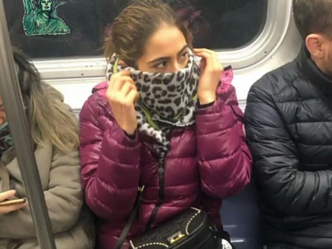 Sara Ali Khan enjoys a secret metro ride in New York | 'ही' अभिनेत्री मेट्रोत फिरत होती, पण तिला कुणीच ओळखलं नाही! Sara Ali Khan enjoys a secret metro ride in New York | 'ही' अभिनेत्री मेट्रोत फिरत होती, पण तिला कुणीच ओळखलं नाही!