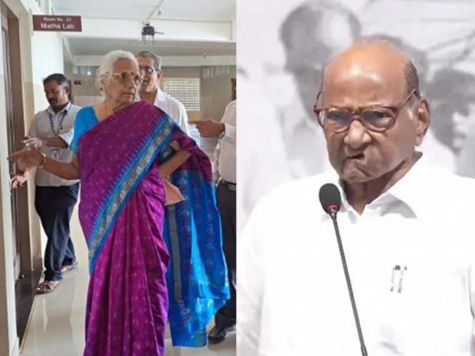 My brother is walking around with a bag on his leg how can I sit at home Sharad Pawar sister Saroj Patil in the election field | भाऊ पायाला भिंगरी लावून फिरतोय, मी घरी कशी बसू? शरद पवारांच्या भगिनी सरोज पाटील मैदानात My brother is walking around with a bag on his leg how can I sit at home Sharad Pawar sister Saroj Patil in the election field | भाऊ पायाला भिंगरी लावून फिरतोय, मी घरी कशी बसू? शरद पवारांच्या भगिनी सरोज पाटील मैदानात