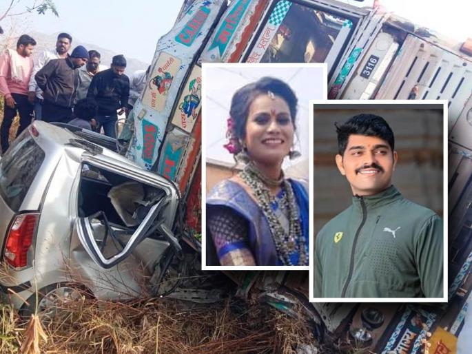 Fatal accident on Saswad-Kapurhol road; Two including a woman died on the spot, two including a child were injured | Pune: सासवड-कापूरहोळ रस्त्यावर भीषण अपघात; महिलेसह दोघांचा जागीच मृत्यू, बाळासह दोघे जखमी Fatal accident on Saswad-Kapurhol road; Two including a woman died on the spot, two including a child were injured | Pune: सासवड-कापूरहोळ रस्त्यावर भीषण अपघात; महिलेसह दोघांचा जागीच मृत्यू, बाळासह दोघे जखमी
