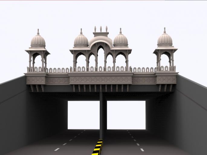 A domed replica of the palace will be installed on the arrival and departure route of the grade separator in Satara | 'ग्रेड सेपरेटर'ला राजधानी लूक, ऐतिहासिक साताऱ्याची अनुभूती येणार A domed replica of the palace will be installed on the arrival and departure route of the grade separator in Satara | 'ग्रेड सेपरेटर'ला राजधानी लूक, ऐतिहासिक साताऱ्याची अनुभूती येणार