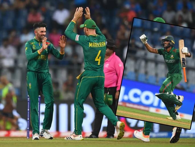 ICC ODI World Cup 2023 SA vs BAN Live : South Africa have defeated Bangladesh by 149 runs, MAHMUDULLAH 111 (111) with 11 fours and 4 sixes, changes in Point Table | दक्षिण आफ्रिकेने सामना जिंकला; महमूदुल्लाह शतक झळकावून नडला, २ धावांनी मोठा गेम झाला