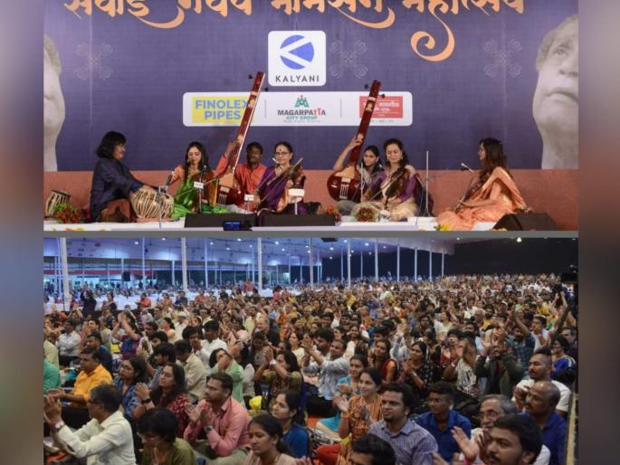 The mesmerizing compositions of sarod and violin Gentle tunes won the hearts of fans | Sawai Gandharva Bhimsen Mahotsav: सरोद अन् व्हायोलिनच्या मनमोहक कलाविष्कार; मंजूळ सुरांनी जिंकली रसिकांची मन The mesmerizing compositions of sarod and violin Gentle tunes won the hearts of fans | Sawai Gandharva Bhimsen Mahotsav: सरोद अन् व्हायोलिनच्या मनमोहक कलाविष्कार; मंजूळ सुरांनी जिंकली रसिकांची मन