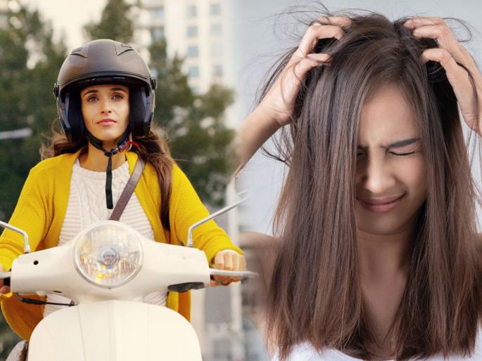 monsoon hair care for bikers how to protect hair while riding a two-wheeler hair care tips for rainy season | टू व्हीलर चालवताना केसांची दुर्दशा, केस कोरडे होतात-गुंता वाढतो? पावसाळ्यात ‘अशी’ घ्या काळजी