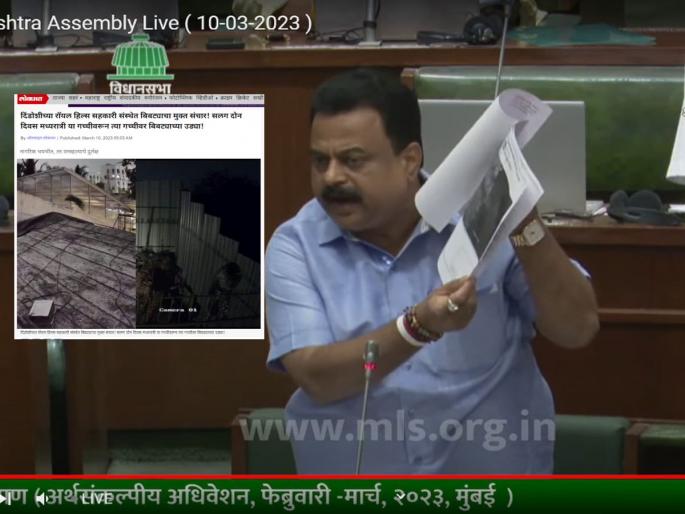 Jump on the roofs of the leopard in Dindoshi royal hills society! Video, Sunil Prabhu raised a question in the Legislative Assembly with Lokmat Online news impact | Video: दिंडोशीत बिबट्याच्या या गच्चीवरून त्या गच्चीवर उड्या! सुनिल प्रभूंनी विधानसभेत प्रश्न मांडला
