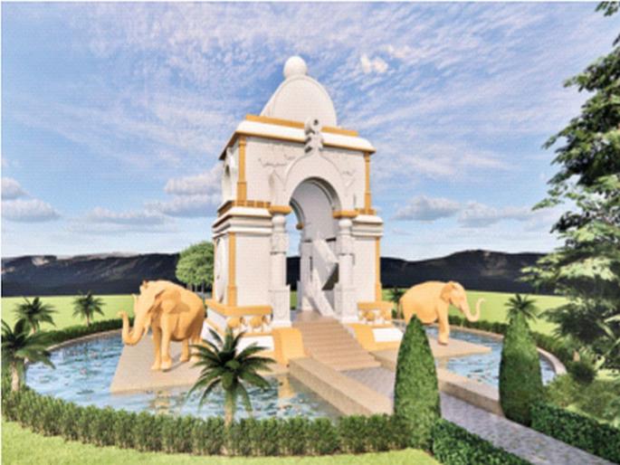 In more than 30 acres of spacious and scenic area on the hilltop of Haran Kadaka, Dr. Babasaheb Ambedkar Urjabhoomi is taking shape. | डोंगरावर साकारतेय करूणेची भव्य ऊर्जाभूमी; छत्रपती संभाजीनगरात दीक्षाभूमीची प्रतिकृती In more than 30 acres of spacious and scenic area on the hilltop of Haran Kadaka, Dr. Babasaheb Ambedkar Urjabhoomi is taking shape. | डोंगरावर साकारतेय करूणेची भव्य ऊर्जाभूमी; छत्रपती संभाजीनगरात दीक्षाभूमीची प्रतिकृती