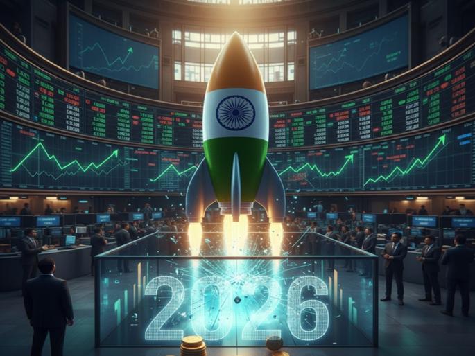 new year 2026 Nifty may reach 32000 and Sensex 107000 in 2026 What is the brokerage s target | २०२६ मध्ये निफ्टी ३२,००० आणि सेन्सेक्स १,०७,००० च्या पातळीवर पोहोचू शकतो; काय आहे ब्रोकरेजचं टार्गेट? new year 2026 Nifty may reach 32000 and Sensex 107000 in 2026 What is the brokerage s target | २०२६ मध्ये निफ्टी ३२,००० आणि सेन्सेक्स १,०७,००० च्या पातळीवर पोहोचू शकतो; काय आहे ब्रोकरेजचं टार्गेट?