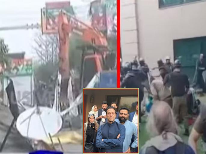 Imran Khan Pakistan: As soon as Imran Khan left for Islamabad, the Punjab Police broke the door and entered the house in Lahore | Imran Khan Pakistan: इम्रान खान इस्लामाबादला निघताच दरवाजा तोडून घरात घुसले पंजाब पोलीस