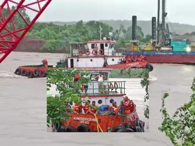 NDRF team rescues 10 GM infrastructure workers stranded in Vaitarna river | वैतरणा नदीत अडकलेल्या जीएम इन्फ्रास्ट्रक्चरच्या 10 कामगारांना वाचवविण्यात एनडीआरएफच्या टीमला यश  NDRF team rescues 10 GM infrastructure workers stranded in Vaitarna river | वैतरणा नदीत अडकलेल्या जीएम इन्फ्रास्ट्रक्चरच्या 10 कामगारांना वाचवविण्यात एनडीआरएफच्या टीमला यश