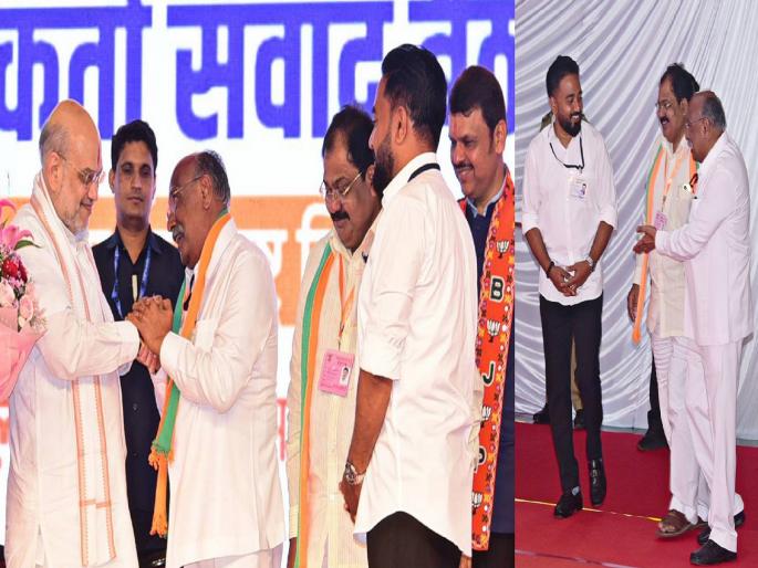 Due to MLA Prakash Awade entry into the BJP party political rival Suresh Halvankar is united in the Ichalkaranji Assembly Constituency | Kolhapur: हाळवणकरांनी धरला हात, आवाडे पिता-पुत्र भाजपात; तीन दशकानंतर पारंपरिक विरोधक एकत्र Due to MLA Prakash Awade entry into the BJP party political rival Suresh Halvankar is united in the Ichalkaranji Assembly Constituency | Kolhapur: हाळवणकरांनी धरला हात, आवाडे पिता-पुत्र भाजपात; तीन दशकानंतर पारंपरिक विरोधक एकत्र
