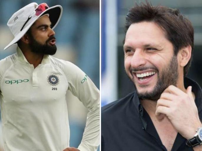 'It's Time He Enjoys his Cricket': Shahid Afridi Backs Virat Kohli's Decision to Quit India's Test Captaincy | दडपणाचे ओझे पेलवत नाही, असा काळ येतोच...!; विराट कोहलीच्या कर्णधारपद सोडण्याच्या निर्णयाला शाहिद आफ्रिदीचा पाठिंबा