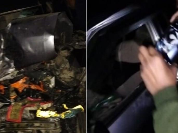 Shahjahanpur Road Accident: Car returning home from wedding hits truck; 4 youths killed on the spot, 2 injured in horrific accident | लग्नावरून घरी परतणाऱ्या कारची ट्रकला धडक; भीषण अपघातात ४ युवक जागीच ठार, २ जखमी