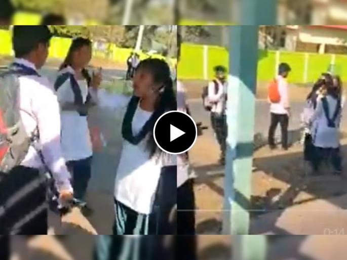 A girl was dating another by giving a trumpet on one's hand, an argument broke out due to infidelity, 'Video' is going viral | एकाच्या हातावर तुरी देत दुसऱ्याला डेट करत होती मुलगी, प्रेमभंगातून वाद गेला विकोपाला, 'Video' होतोय व्हायरल 