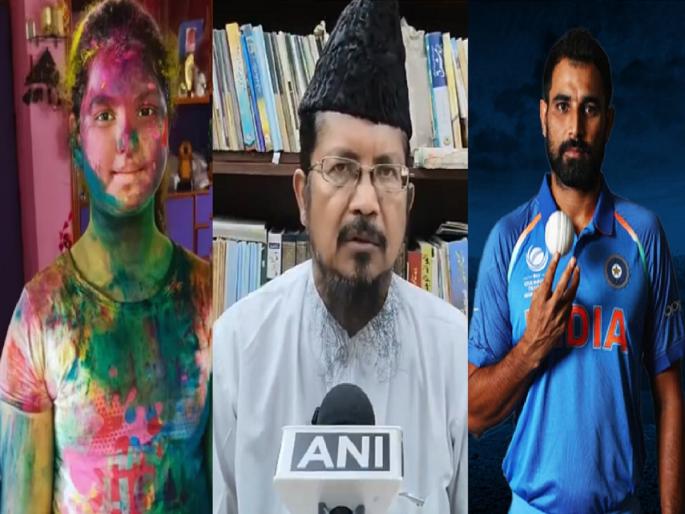 'This is against Sharia...', Maulana Razvi gets angry after Mohammed Shami's daughter plays Holi | 'हे शरियतच्या विरोधात...', मोहम्मद शमीच्या मुलीने होळी खेळल्याने मौलाना रझवी संतापले