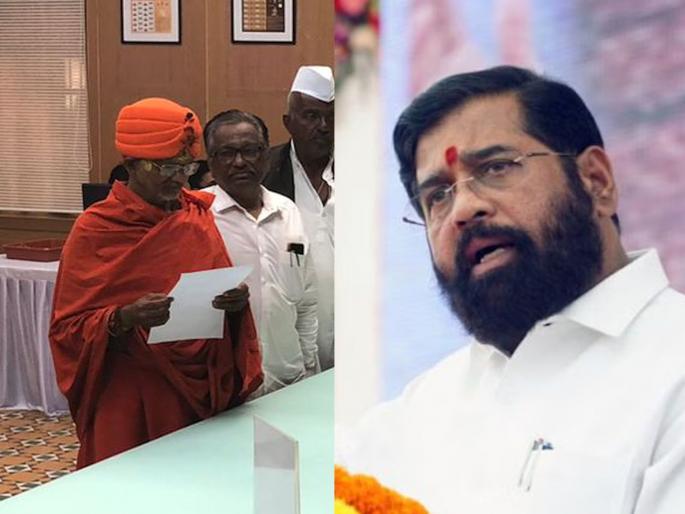 Mahayuti candidate in Nashik? Shantigiri Maharaj's application was mentioned as Eknath Shinde Shiv Sena, the application was filled lok sabha election politics | नाशिकमध्ये महायुतीचा उमेदवार ठरला? शांतीगिरी महाराजांच्या अर्जावर शिंदे शिवसेना असा उल्लेख, अर्ज भरला Mahayuti candidate in Nashik? Shantigiri Maharaj's application was mentioned as Eknath Shinde Shiv Sena, the application was filled lok sabha election politics | नाशिकमध्ये महायुतीचा उमेदवार ठरला? शांतीगिरी महाराजांच्या अर्जावर शिंदे शिवसेना असा उल्लेख, अर्ज भरला