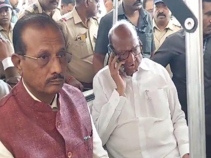 Chief Minister Devendra Fadnavis invited to Bhimthadi fair; Sharad Pawar calls from the fair | मुख्यमंत्री देवेंद्र फडणवीस यांना भीमथडी जत्रेचे निमंत्रण; जत्रेतून शरद पवारांचा फोन Chief Minister Devendra Fadnavis invited to Bhimthadi fair; Sharad Pawar calls from the fair | मुख्यमंत्री देवेंद्र फडणवीस यांना भीमथडी जत्रेचे निमंत्रण; जत्रेतून शरद पवारांचा फोन