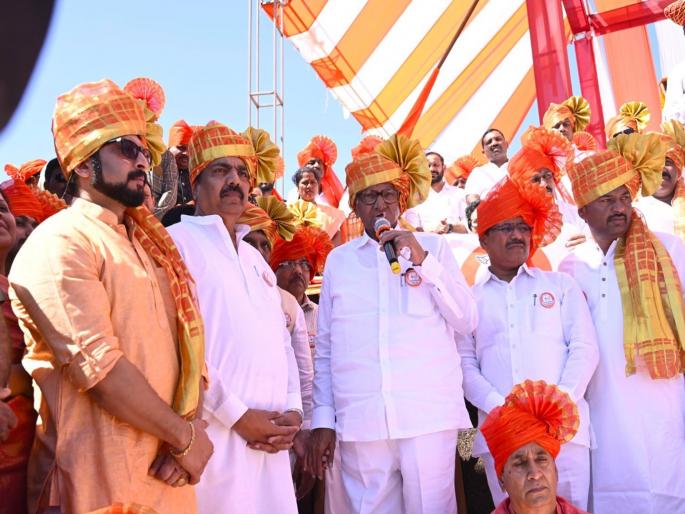 Sharad Pawar made an important appeal to the party workers from Raigad After unveiling the new party symbol of NCP | शरद पवारांनी निवडणुकीचं रणशिंग फुंकलं; रायगडावरून कार्यकर्त्यांना केलं महत्त्वाचं आवाहन Sharad Pawar made an important appeal to the party workers from Raigad After unveiling the new party symbol of NCP | शरद पवारांनी निवडणुकीचं रणशिंग फुंकलं; रायगडावरून कार्यकर्त्यांना केलं महत्त्वाचं आवाहन