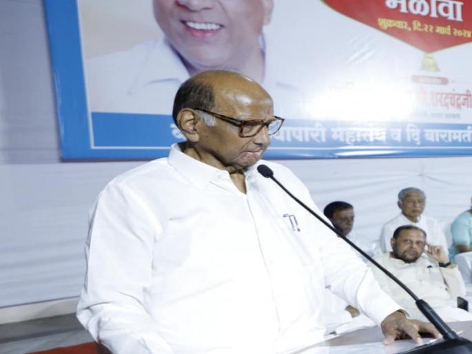 If you want water, you are encouraged to vote the clock Sharad Pawar taunt to Ajit Pawar | पाणी हवे असेल तर घड्याळाला मतदान करा म्हणून दम दिला जातोय; शरद पवारांचा अजित पवारांना टोला If you want water, you are encouraged to vote the clock Sharad Pawar taunt to Ajit Pawar | पाणी हवे असेल तर घड्याळाला मतदान करा म्हणून दम दिला जातोय; शरद पवारांचा अजित पवारांना टोला