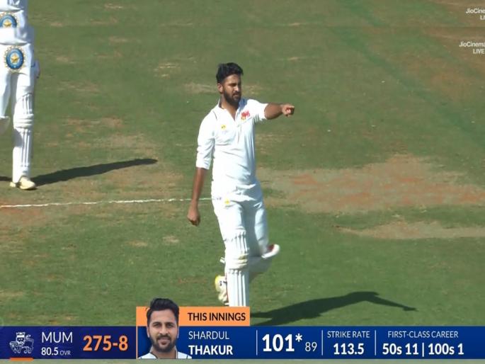  mumbai vs tamil nadu ranji trophy semi final Shardul Thakur completed his century with a 4 and a 6 Maiden First Class century in 89 balls | Ranji Trophy Semi Final: झंझावाती शतक! लॉर्ड शार्दुल तामिळनाडूला एकटा भिडला, मुंबईचा डाव सावरला