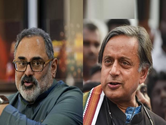 Rajeev Chandrasekhar sends legal notice to Shashi Tharoor: 'Malafide intent', Lok Sabha Elections 2024 | "२४ तासांत जाहीर माफी मागा", भाजपा उमेदवाराकडून शशी थरूरांना मानहानीची नोटीस Rajeev Chandrasekhar sends legal notice to Shashi Tharoor: 'Malafide intent', Lok Sabha Elections 2024 | "२४ तासांत जाहीर माफी मागा", भाजपा उमेदवाराकडून शशी थरूरांना मानहानीची नोटीस