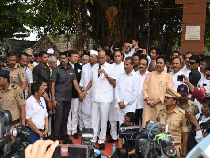 '...will show them the place in 6 months'; Sharad Pawar's Elgar on Preetisangam | '...त्यांना ६ महिन्यांत जागा दाखवू'; प्रीतीसंगमावरून शरद पवारांचा एल्गार '...will show them the place in 6 months'; Sharad Pawar's Elgar on Preetisangam | '...त्यांना ६ महिन्यांत जागा दाखवू'; प्रीतीसंगमावरून शरद पवारांचा एल्गार