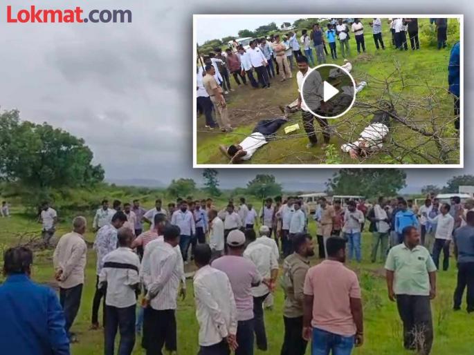 Counting for Shaktipith highway under police protection, farmers protest strongly at Shetphale in Sangli; Counting stopped by lying on the ground | 'शक्तिपीठ'साठी पोलिस बंदोबस्तात मोजणी, सांगलीतील शेटफळे येथे शेतकऱ्यांचा जोरदार विरोध; जमिनीवर झोपून मोजणी पाडली बंद 
