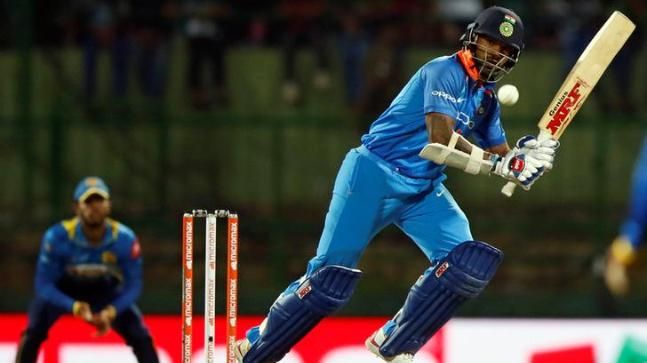 Dhawan's explosion; India's 175 against Sri Lanka | धवनचा धमाका; भारताचे श्रीलंकेपुढे 175 धावांचे आव्हान