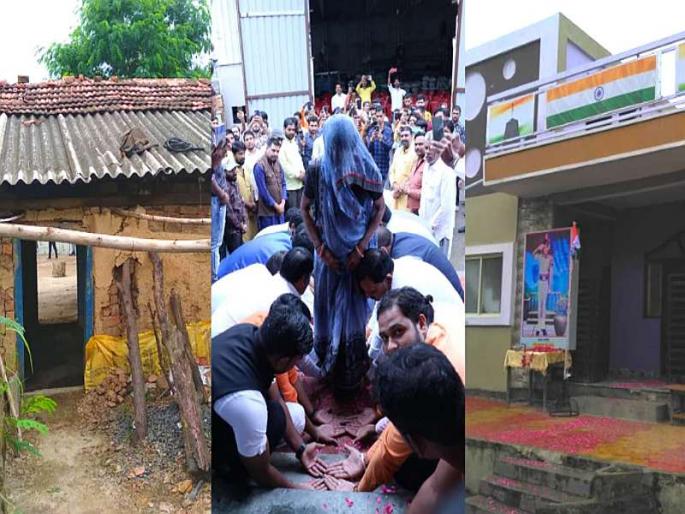 Build a new house for martyr's wife, youth 'brothers' gift on Independence Day in indor | Video : शहिदाच्या पत्नीला नवं घर बांधून दिलं, स्वातंत्र्यदिनी तरुणांची 'भाऊ'क भेट
