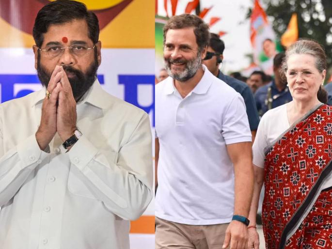 The alliance between Congress and Eknath Shinde Shiv Sena in Dharashiv umarga Municipal Council elections, Uddhav Thackeray party leader ambadas danve target Shinde | वातावरण फिरलं! शिंदेसेनेची काँग्रेससोबत युती; सोनिया गांधींसोबत एकनाथ शिंदेंचे झळकले फोटो