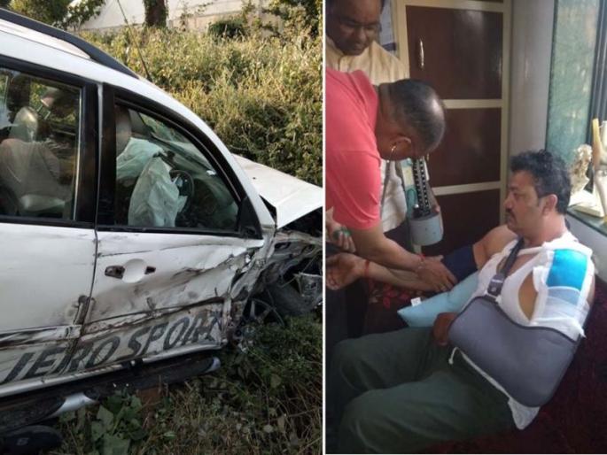 MLA Shirish Chaudhary injured in a car crash near Vavad | वावदजवळ कार अपघातात आमदार शिरीष चौधरी जखमी