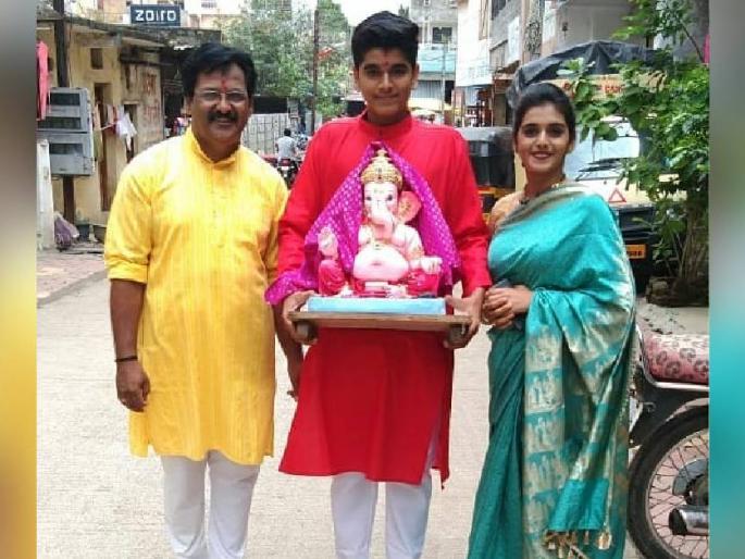marathi actor shivani naik share her ganeshotsav memory | 'एक दिवसासाठी का होईना घरी जाऊ..'; अप्पीने शेअर केली गणरायाची गोड आठवण marathi actor shivani naik share her ganeshotsav memory | 'एक दिवसासाठी का होईना घरी जाऊ..'; अप्पीने शेअर केली गणरायाची गोड आठवण