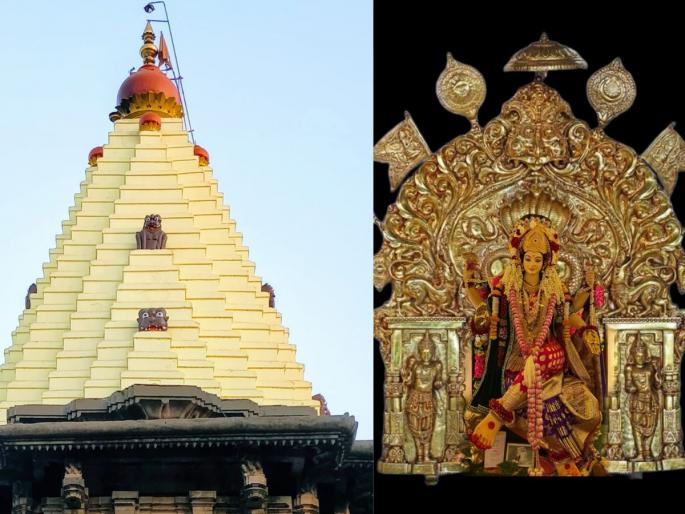51 feet high replica of Mahalakshmi temple of Kolhapur made in Shivdi | शिवडीत साकारली ५१ फूट उंच कोल्हापूरच्या महालक्ष्मी मंदिराची प्रतिकृती 51 feet high replica of Mahalakshmi temple of Kolhapur made in Shivdi | शिवडीत साकारली ५१ फूट उंच कोल्हापूरच्या महालक्ष्मी मंदिराची प्रतिकृती