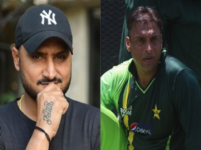 Tolerate this Shoaib Akhtar responds to Harbhajans walkover remark after Pakistan beat India in T20 World Cup | IND vs PAK T20 World Cup: पाकिस्तानच्या विजयानंतर Shoaib Akhtar म्हणाला वॉकओव्हर हवा होता ?; Harbhajan ने केला पलटवार