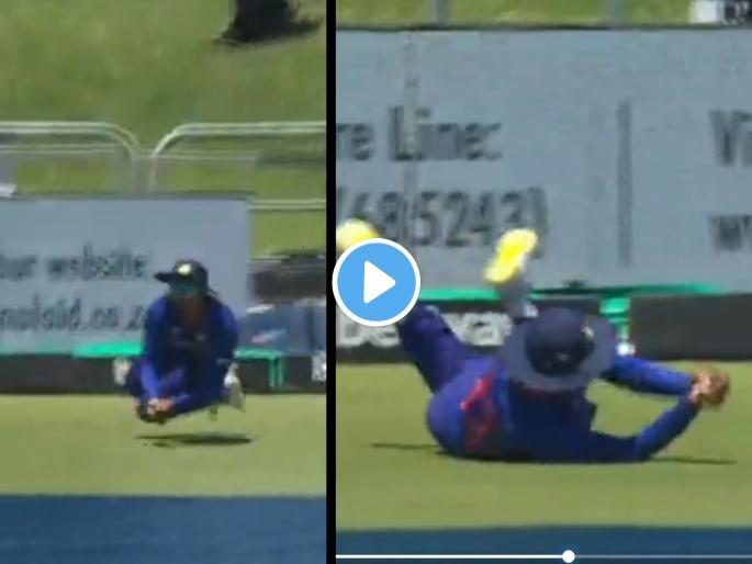 Shreyas Iyer takes supr catch of Rassie Van Der Dussen on Boundary Line IND vs SA 3rd ODI Live Watch Video | India vs South Africa, Video: अफलातून! श्रेयस अय्यरने पकडलेला हा भन्नाट झेल एकदा पाहाच; तुम्हीही नक्कीच कराल कौतुक