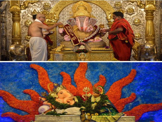 Shrimant Dagdusheth and Mandai's Bappa Virajman in Pune | 'मंगलमूर्ती मोरया' अन् 'आपला गणपती शारदा गणपती' च्या जयघोषात पुण्यात श्रीमंत दगडूशेठ आणि मंडईचे बाप्पा विराजमान Shrimant Dagdusheth and Mandai's Bappa Virajman in Pune | 'मंगलमूर्ती मोरया' अन् 'आपला गणपती शारदा गणपती' च्या जयघोषात पुण्यात श्रीमंत दगडूशेठ आणि मंडईचे बाप्पा विराजमान