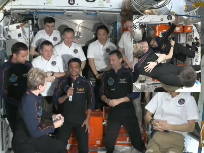 Shushanshu becomes the first Indian to set foot on the space station; says, 'I am learning things like a little child' | शुभांशू ठरले अंतराळ स्थानकावर पाऊल ठेवणारे पहिले भारतीय; म्हणाले, 'लहान बाळासारख्या गोष्टी शिकतोय'