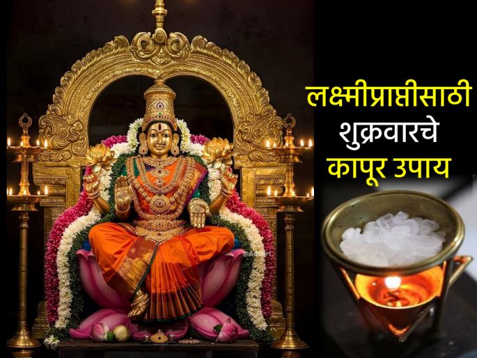 Astro Tips: Do you do this remedy of camphor for Lakshmi worship on Friday? It brings wealth and prosperity! | Astro Tips: शुक्रवारी लक्ष्मी उपासनेसाठी तुम्ही कापराचे 'हे' उपाय करता का? मिळते धन-समृद्धी! Astro Tips: Do you do this remedy of camphor for Lakshmi worship on Friday? It brings wealth and prosperity! | Astro Tips: शुक्रवारी लक्ष्मी उपासनेसाठी तुम्ही कापराचे 'हे' उपाय करता का? मिळते धन-समृद्धी!